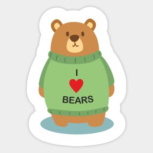 I love bears Sticker